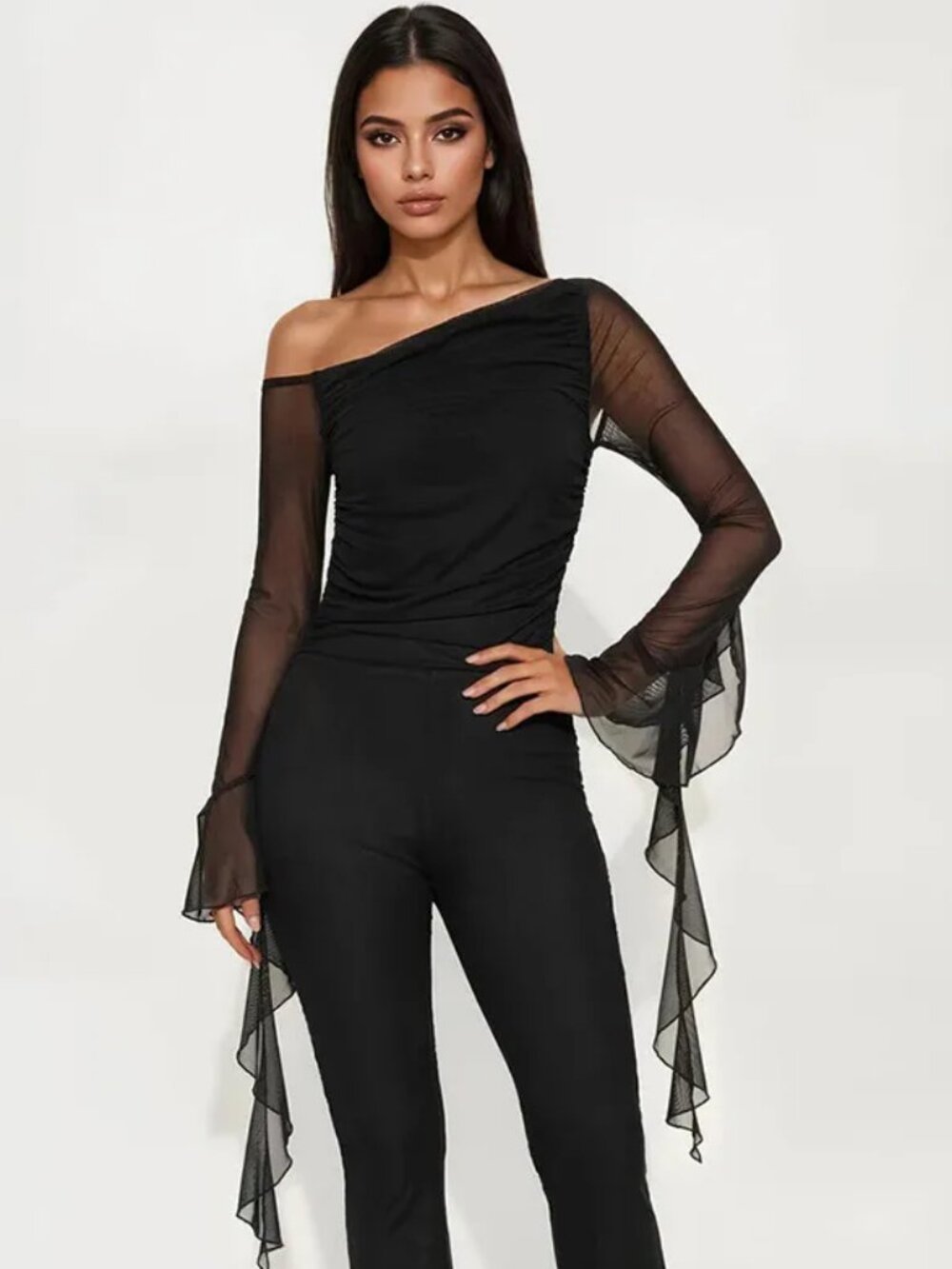 {NEW ARRIVAL} Moonlit Fairy Veil Open Back Mesh Top